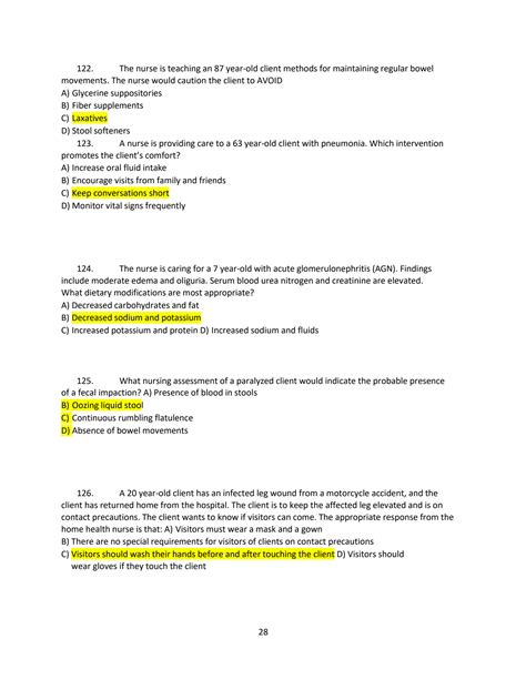 SOLUTION Hesi Exit Rn Exam 2022 V3 Real 160 Questions And Answers 4