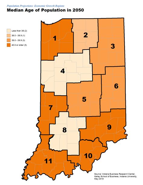 Population Projection Maps Stats Indiana