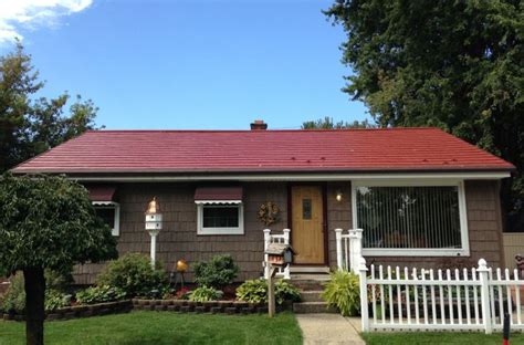 Oxford Shingle Metal Roof Terra Red Red Roof House Colors Metal Roof