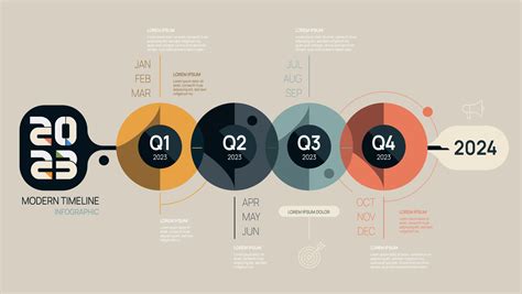 Infographic 2023 template for business. Modern Timeline diagram ...