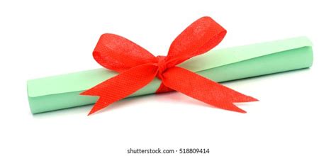 Diploma Close Paper Scroll Red Ribbon Stock Photo 518809495 Shutterstock