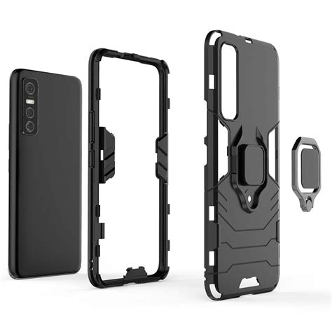 Slim Armour Tough Shockproof Case For Vivo Y70 Black