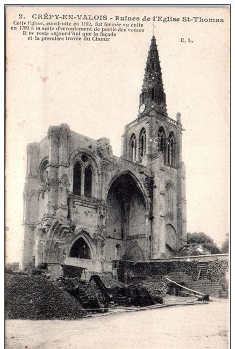 Crépy en Valois 60 CREPY EN VALOIS ruines de l église saint thomas