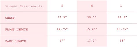 Size Guides Upper Form