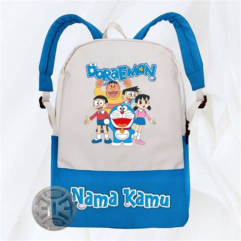 Doraemon Childrens Bag Free Name Backpack Doraemon Childrens School