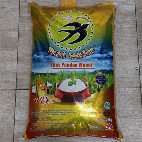 Jual Beras Jitay Pandan Wangi Cap Padi Walet Cianjur 25kg Shopee