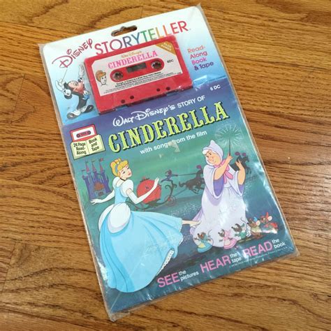 Walt Disney Cinderella Read Along Book And Tape 80s Sealed Nos Etsy