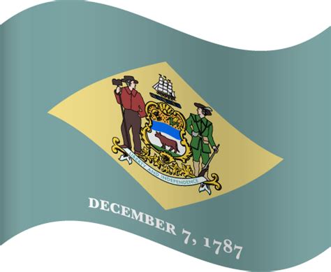 Printable State Flag Of Delaware Waving Vector Country Flags Of The