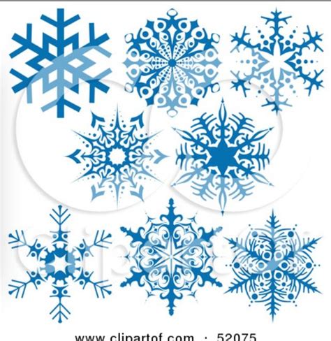 Blue Snowflakes On A White Background Posters Art Prints