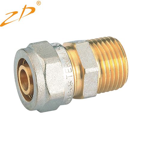 Brass Screw Fitting For Pex Al Pex Multilayer Composite Pipe Pap