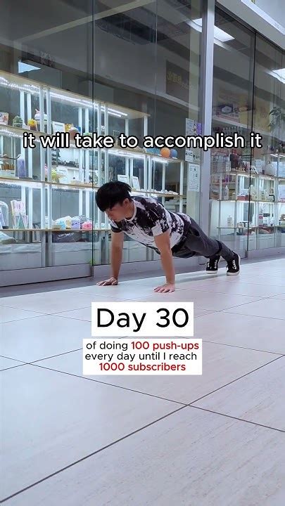 Day 30 Of Completing 100 Push Ups Every Day Until I Reach 1000