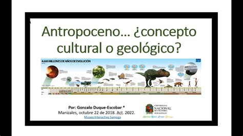 Antropoceno concepto cultural o geológico YouTube