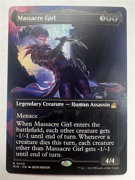 Mtg Massacre Girl Anime Borderless Ravnica Remastered Nm Ebay