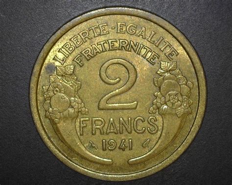 France, 1941 2 Francs AU50 KM886 – Millers Mint