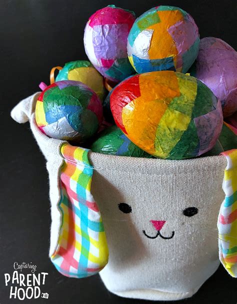 Tissue Paper Easter Egg Craft Capturing Parenthood