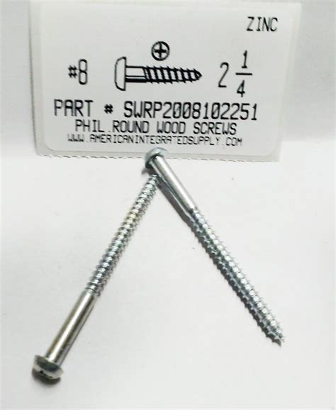 8x2 14 Round Head Phillips Wood Screws Steel Zinc Plated 15 Ebay