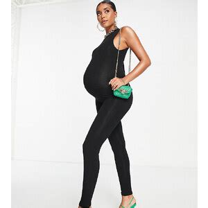 Naked Wardrobe Maternity Naked Wardrobe Mama Tuta Jumpsuit Nera