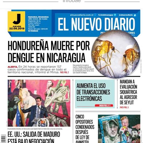 El Nuevo Diario Nicaragua 22 De Agosto De 2019 Infobae