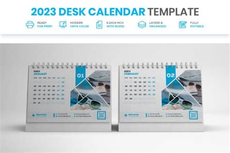 Desk Calendar 2023 Template Graphic by Mk_Studio · Creative Fabrica