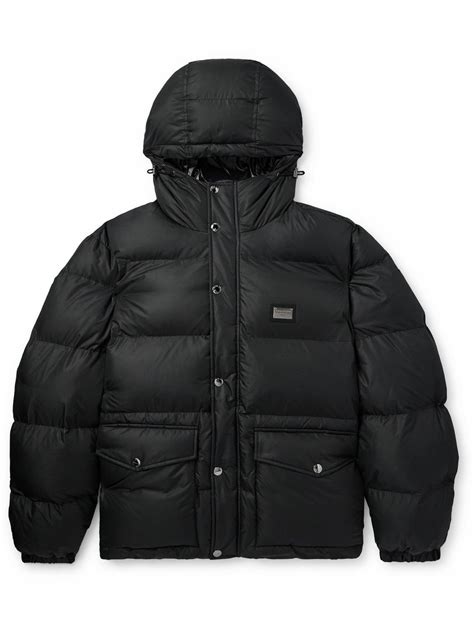 Dolceandgabbana Logo Appliquéd Padded Shell Jacket Black Dolce And Gabbana