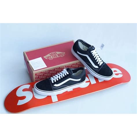 Jual Vans Old Skool Classic Black White Shopee Indonesia