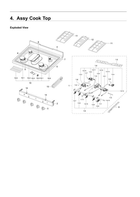 Samsung Nx R Ss Aa Free Standing Gas Range Partswarehouse