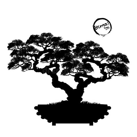 Bonsai Tree Silhouette Stock Illustrations Bonsai Tree