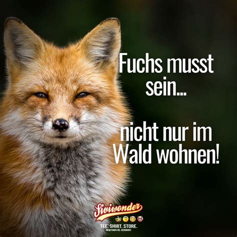 Fuchs Musst Sein Nicht Nur Im Wald Wohnen Freche Spr Che Fuchs