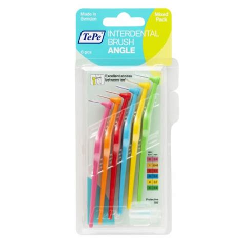 Tepe Interdental Brush Angle Mixed Pack Dental Brushes Between Teeth