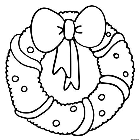 Coloriage Une Petite Couronne De Noel Dessin Gratuit Imprimer The