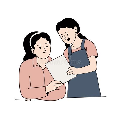 student     teacher stock vector illustration