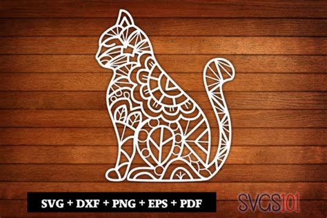 Free D Cat Mandala Svg Popular Svg Design