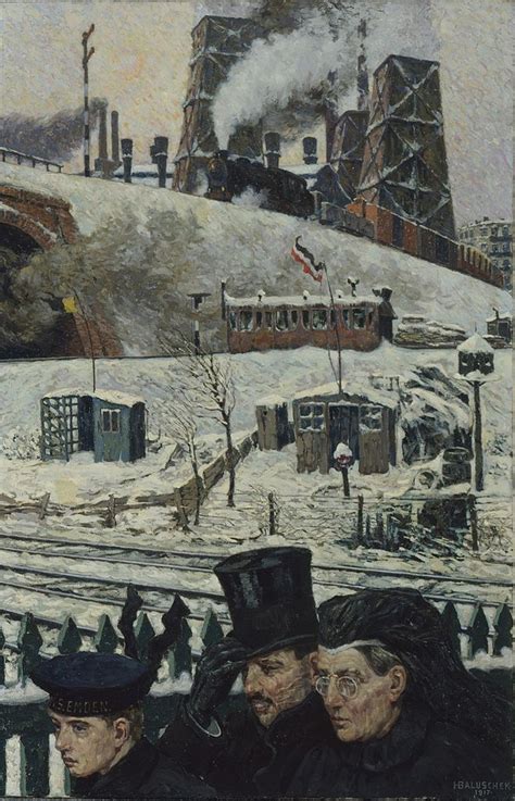 Wartime Winter Painting Hans Baluschek Oil Paintings