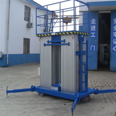 8 16m Double Mast Aluminium Lift Electric Manlift Hydraulic Lifting