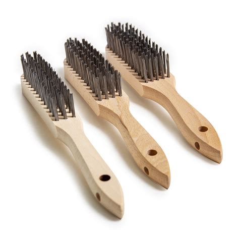 Brosse M Tallique En Acier Avec Manche En Bois De H Tre