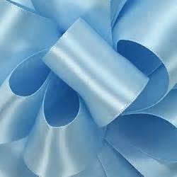 Light Blue Double Face Satin Ribbon