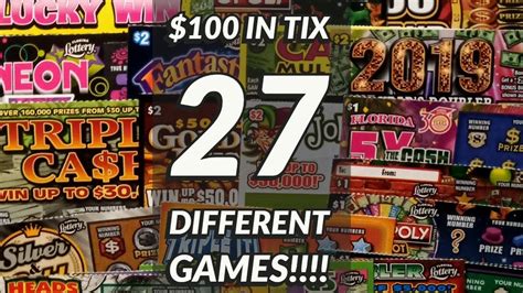 27 Different Scratch Off Games Top Prize 500000 Youtube