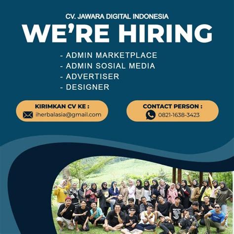 Lowongan Kerja Admin Marketplace Admin Medsos Advertiser Designer