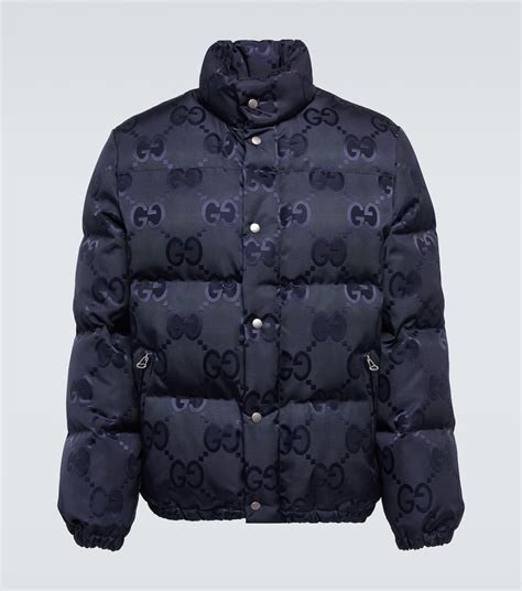 Jumbo Gg Puffer Jacket In Blue Gucci Mytheresa