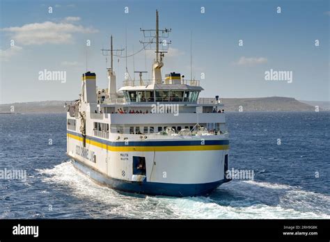 Gozo Malta 5 August 2023 Ferry Sailing Between The Island Of Gozo