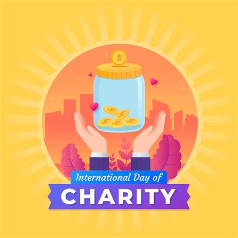 Free Vector Flat Design International Day Of Charity Concept