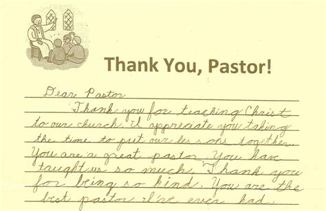 LETTER OF APPRECIATION TO PASTOR ~ Sample & Templates