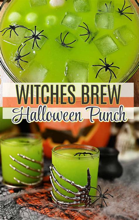 Witches Brew Halloween Cocktail Punch Recipe Halloween Cocktails Punch Halloween Punch