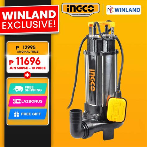 Ingco By Winland Seawage Submersible Water Pump W Hp Max Head