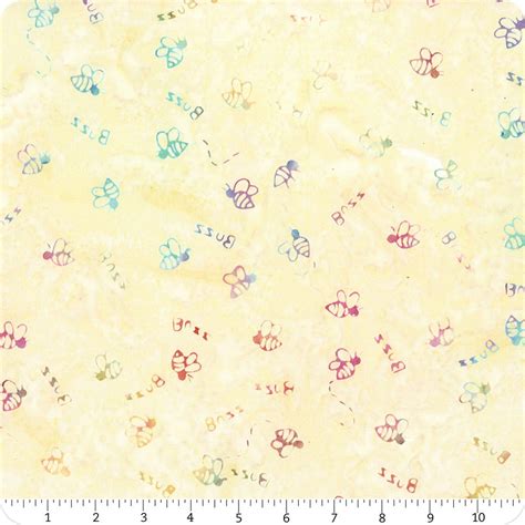 Whats The Buzz Batiks Cream Buzzing Bees Yardage Sku 9192q 2 Fat