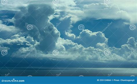 Water Evaporating from the Surface of the Sea Condenses To Form Great Clouds Stock Footage ...