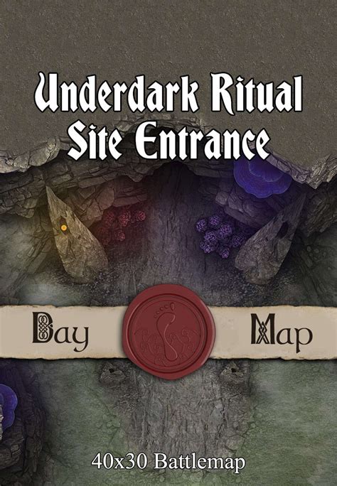 40x30 Battlemap Underdark Ritual Site Entrance Seafoot Games