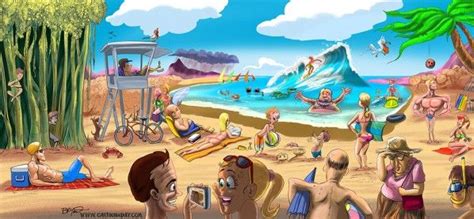 Hawaii Daily Cartoons Pinterest Cartoon Beach Scenes And Tropical