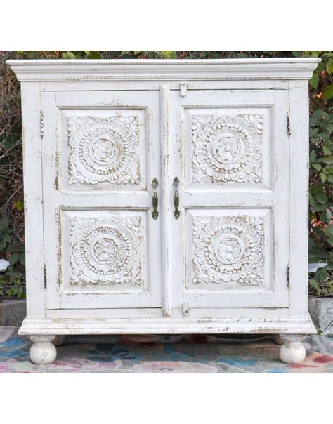 White Shabby Chic Reclaimed Shutter Sideboard Cabinet