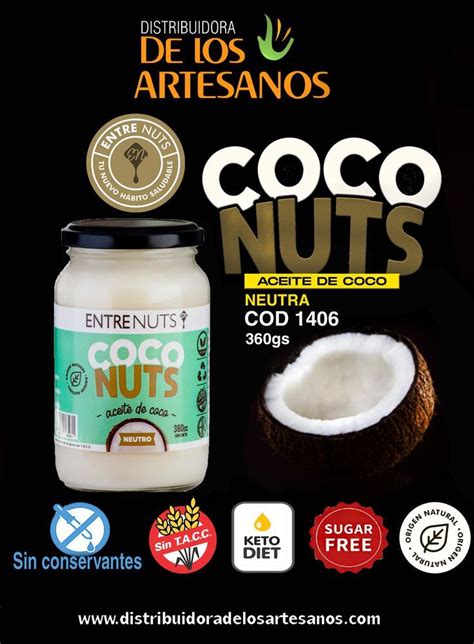 Entrenuts Aceite De Coco Neutro X 360cc DISTRIBUIDORA DE LOS